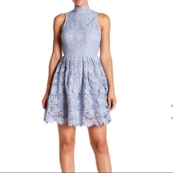 J.O.A A-Line Lace Open Back Dress - Picture 1 of 3